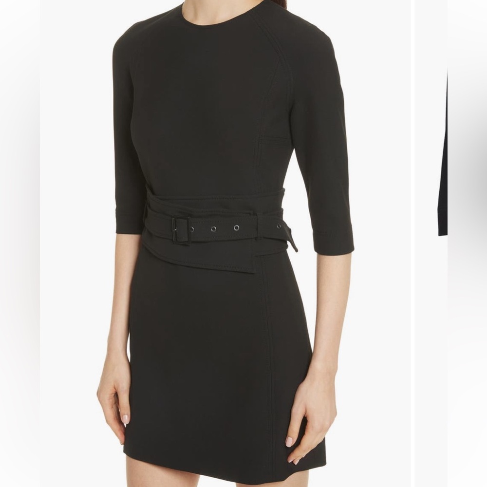 Veronica Beard Nora Belted Dress in Black NWT 8